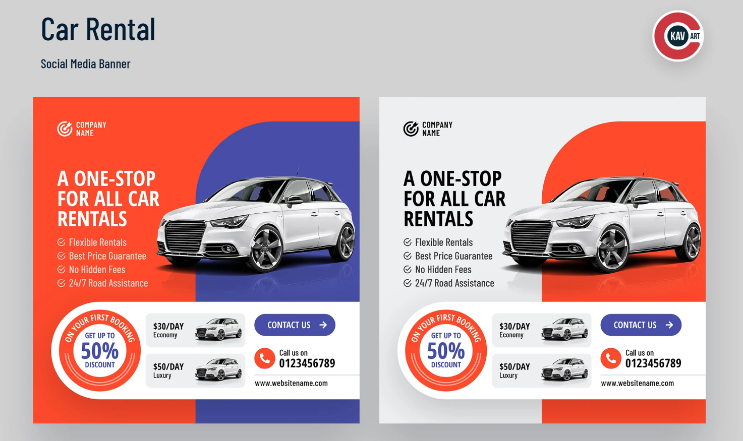 Car Rental Promotion Social Media Banner