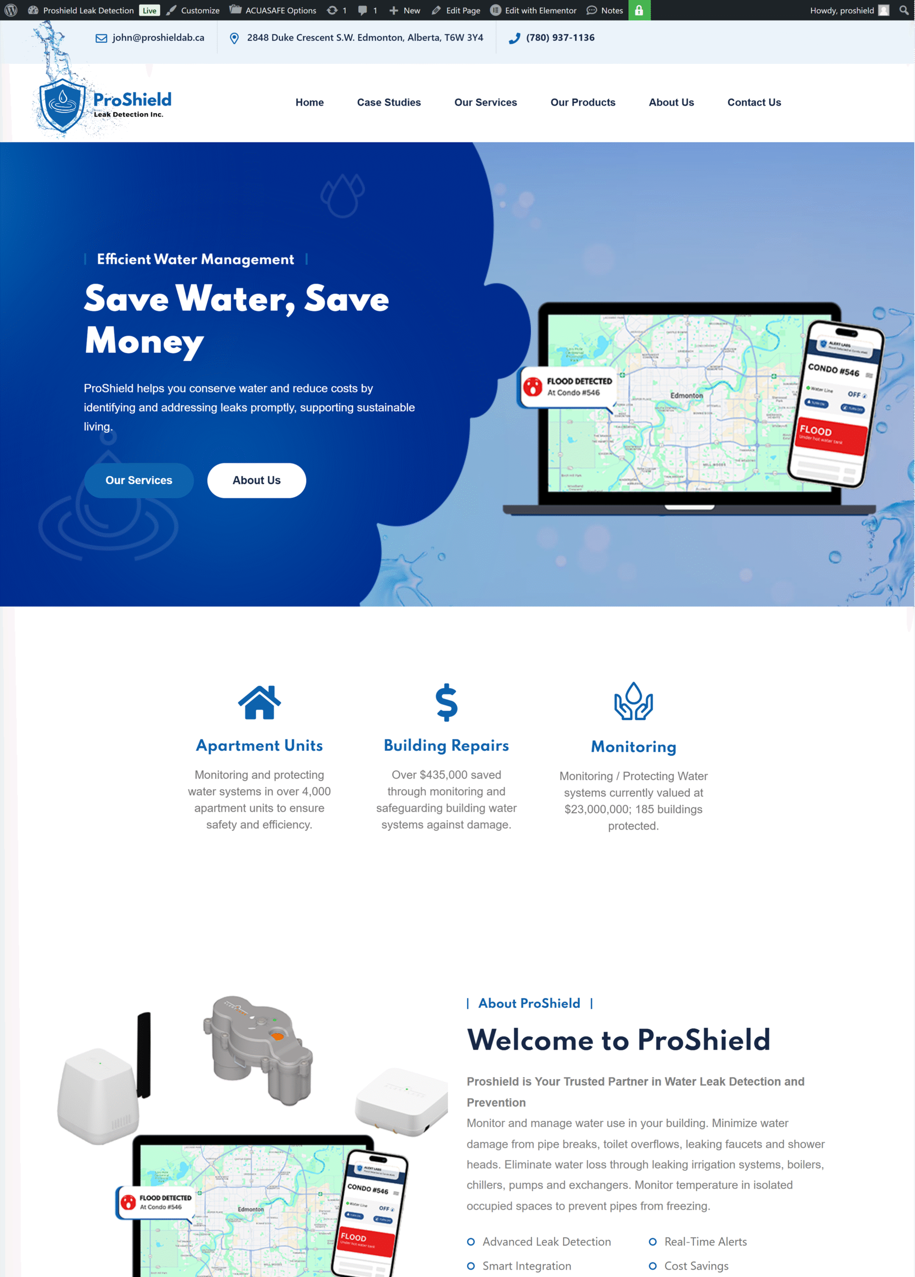 Proshield Leak Detection | WordPress